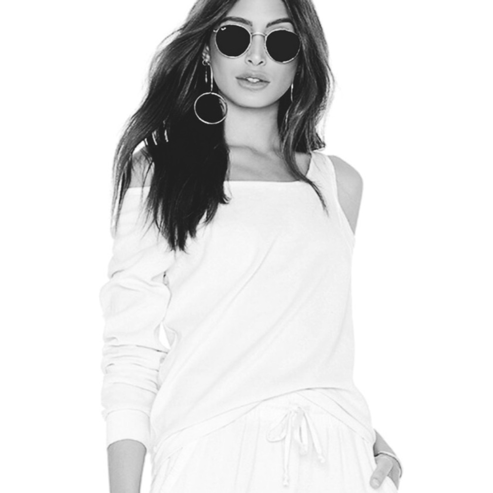 Young Fabulous & Broke Jacee Velour Cold Shoulder Sweatshirt